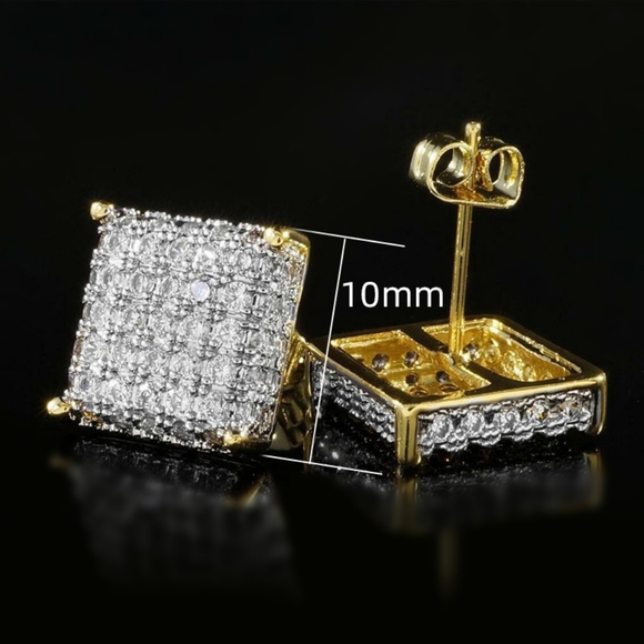 Gold or sliver diamond earrings - Picture 6 of 7